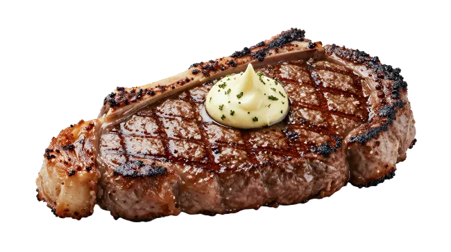 Grilled T-bone Steak with Melting Butter