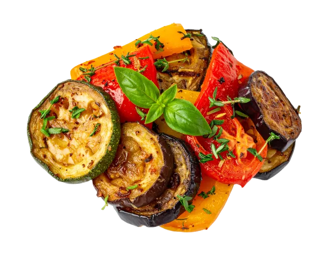 Grilled Vegetables Mix with Basil