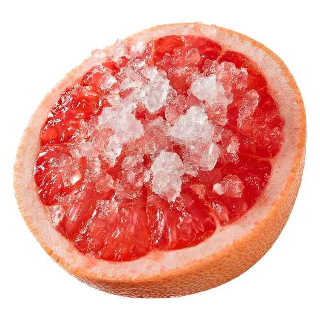 Half Grapefruit with Ice