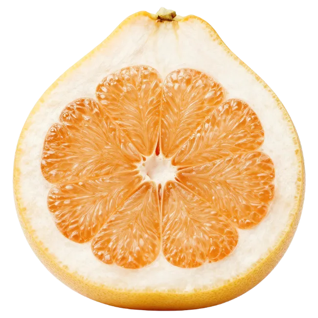 Half of Fresh Pomelo Fruit