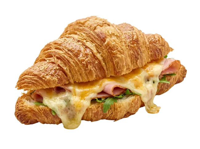 Ham and Cheese Croissant Sandwich