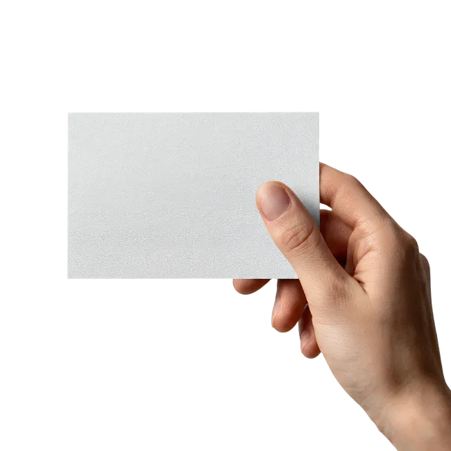Hand Holding Blank Business Card Mockup