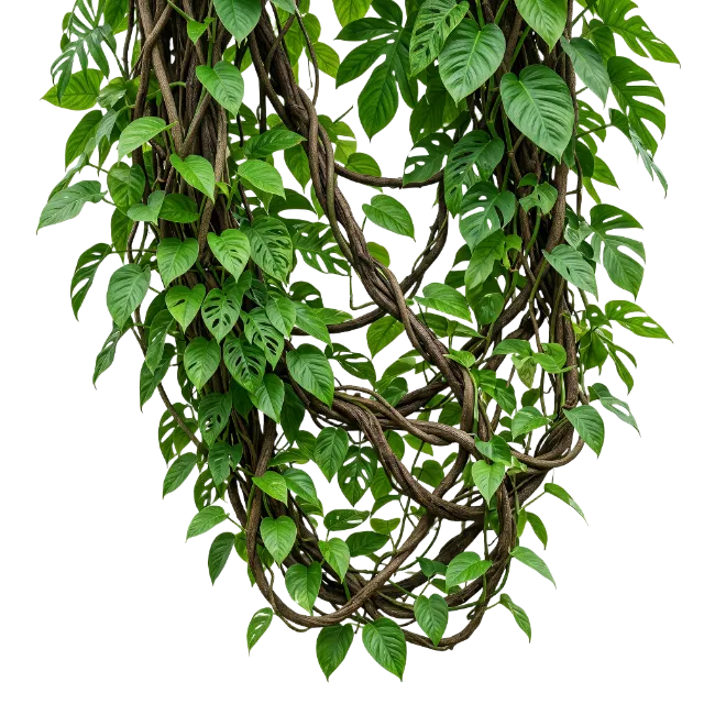 Hanging Green Vine with Leaves