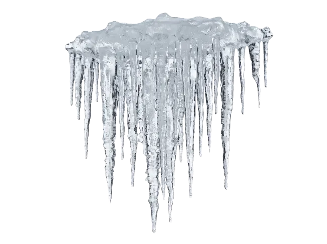 Hanging Ice Formation Icicles