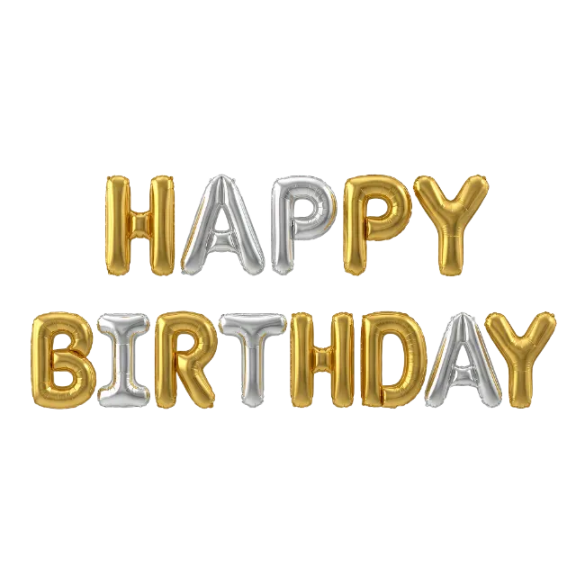 Happy Birthday Foil Balloon Letters