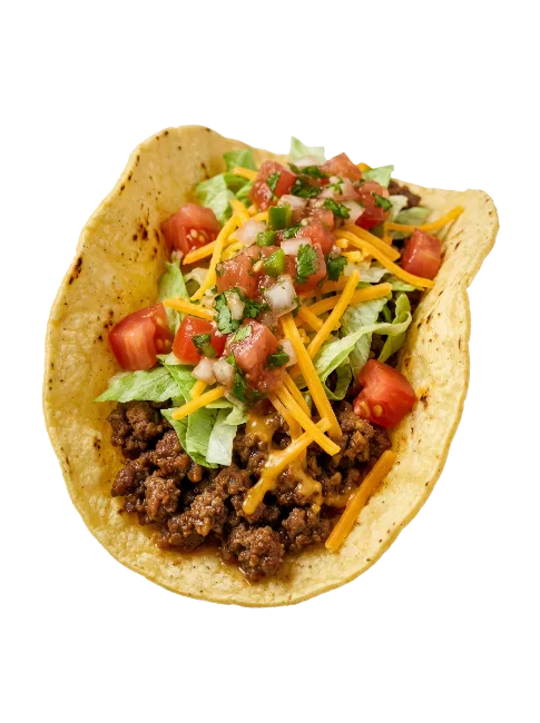 Hard Shell Taco With Beef And Lettuce