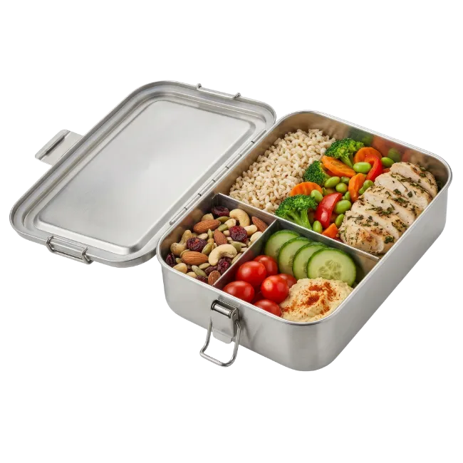 Healthy Meal Prep Bento Box with Chicken and Veggies