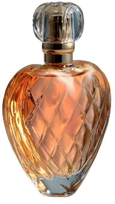 Heart Shaped Perfume Bottle with Golden Liquid