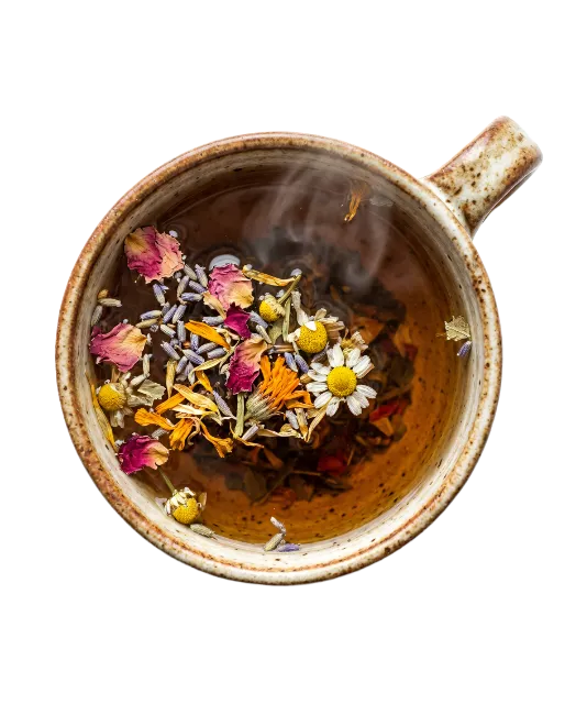 Herbal Tea Cup with Flowers