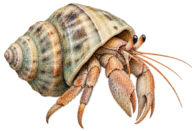 Hermit Crab Illustration