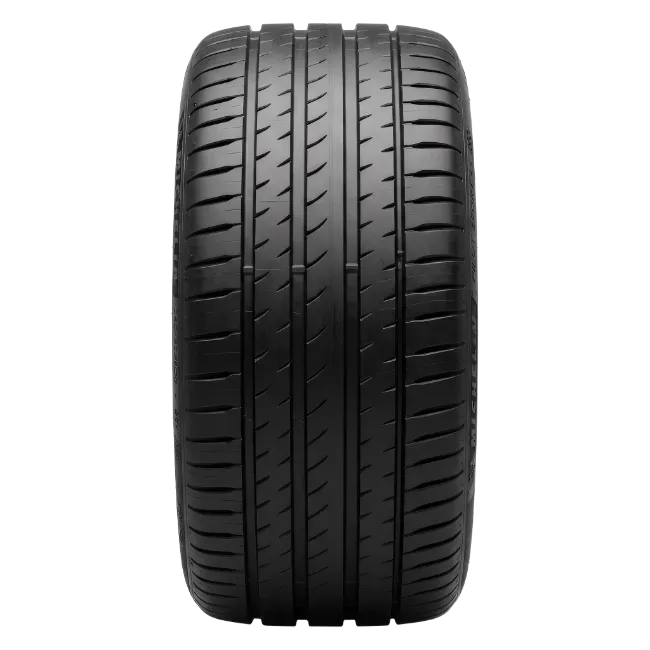 High performance car tire isolated view