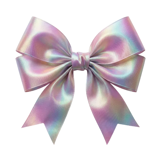 Holographic Satin Gift Bow