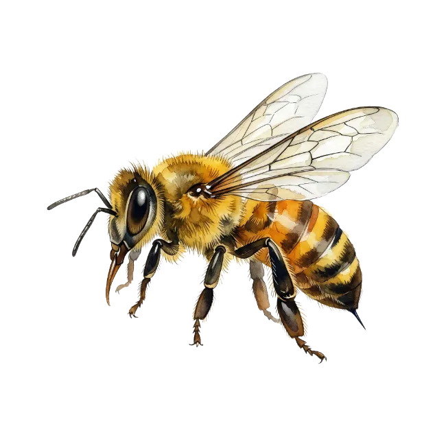 Honeybee Illustration Stock Vector