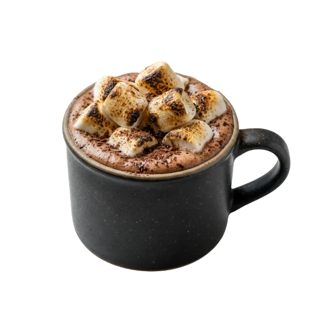 Hot Chocolate with Toasted Marshmallows in Mug