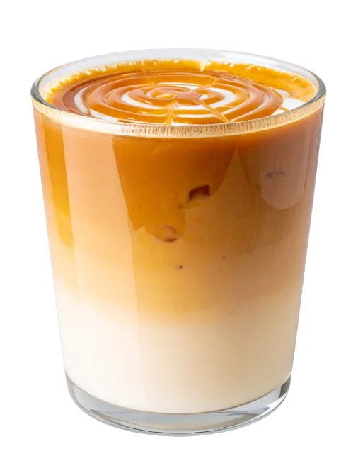 Iced Caramel Macchiato in a Glass