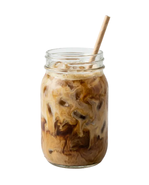 Iced Coffee in Mason Jar