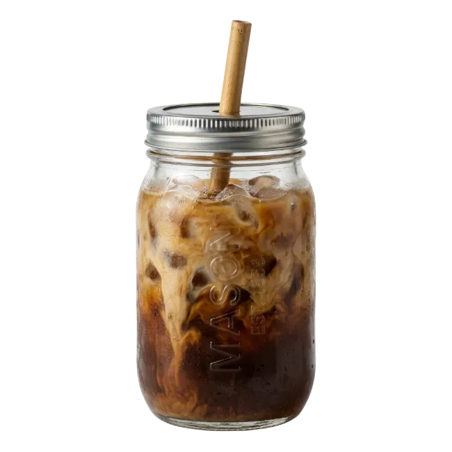 Iced Coffee in Mason Jar