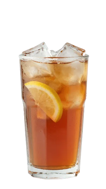 Iced Tea in Glass with Lemon Slice