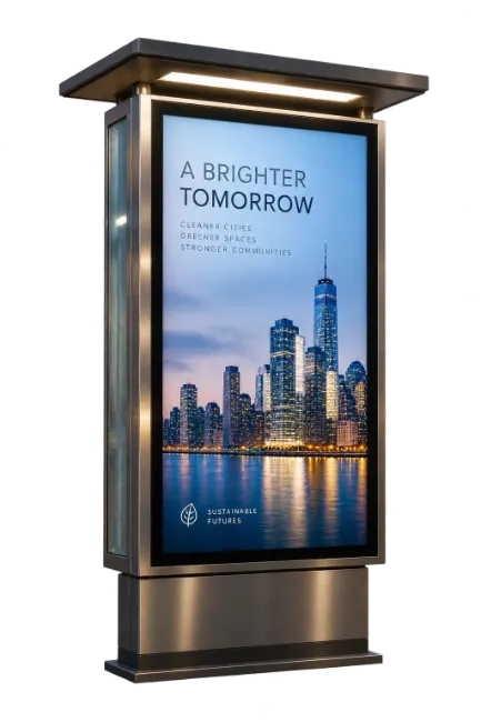 Illuminated City Billboard Display