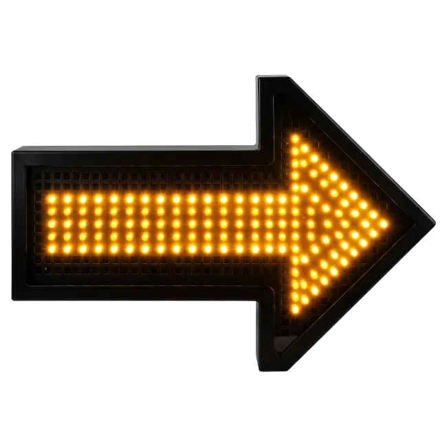 Illuminated LED Directional Arrow Sign