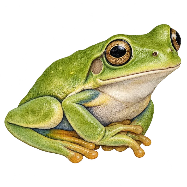 Illustration of a Green Tree Frog