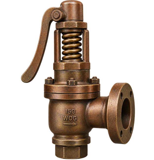 Industrial Bronze Pressure Relief Valve with Lever