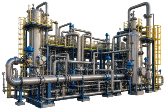 Industrial Chemical Processing Piping Skid and Equipment