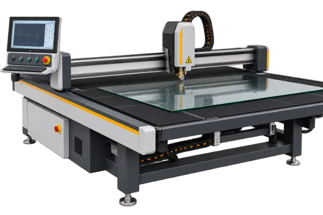 Industrial CNC glass cutting machine with digital control panel