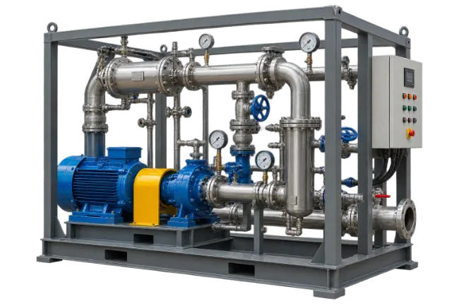 Industrial Electric Water Pump Skid System with Stainless Steel Pipes