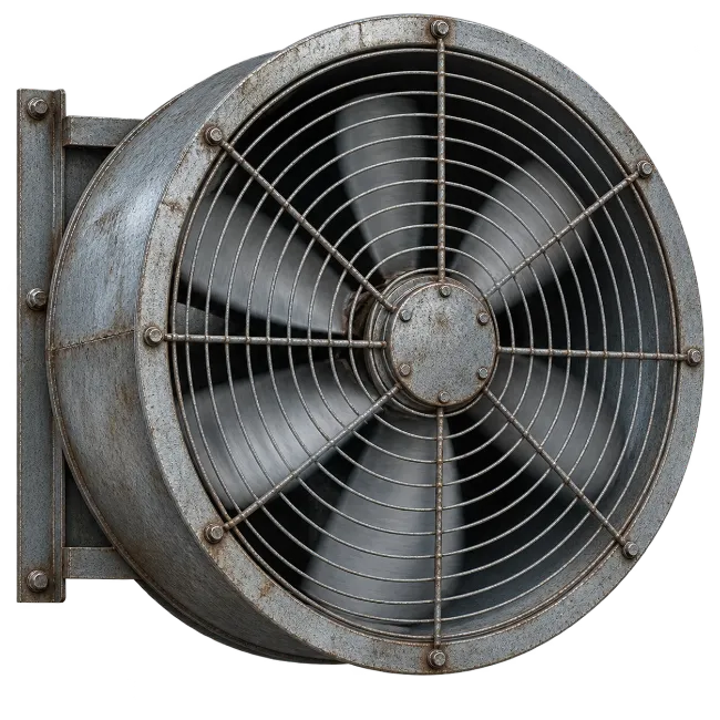 Industrial Exhaust Fan with Metal Grille