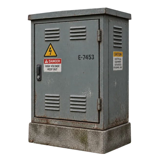 Industrial Grey Electrical Utility Control Box