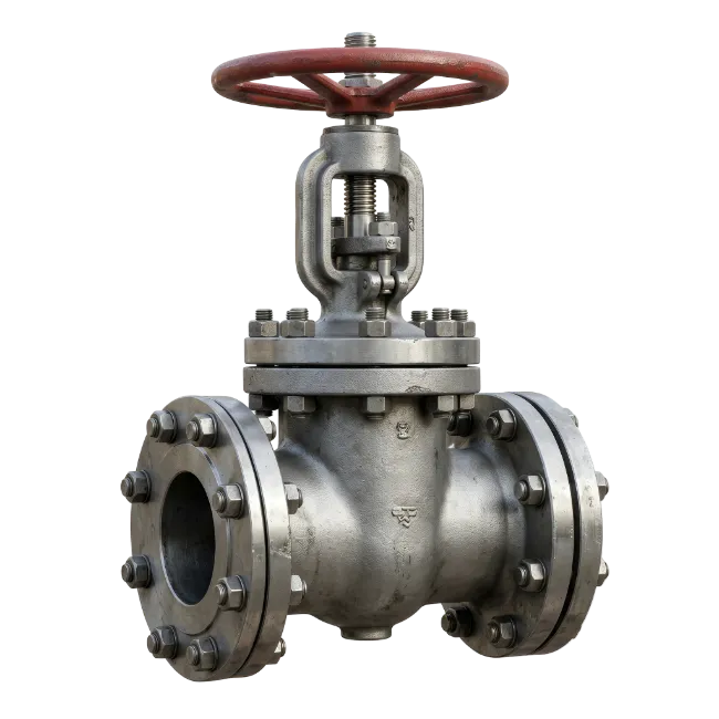 Industrial Metal Gate Valve with Red Handle