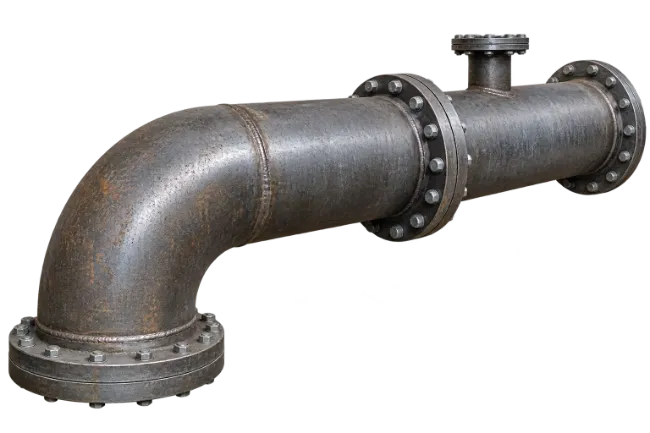 Industrial Metal Pipe Fitting with Flanges