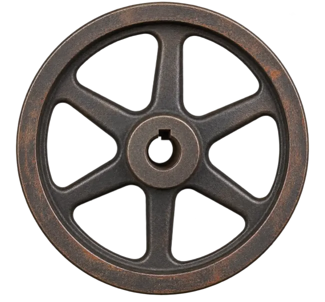 Industrial Metal Pulley Wheel with Six Spokes