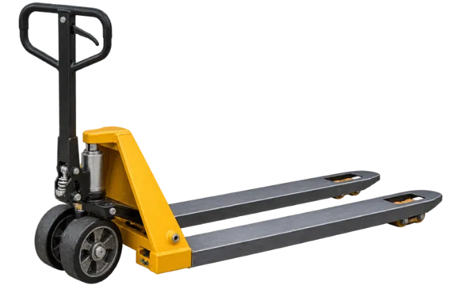 Industrial pallet jack for warehouse logistics