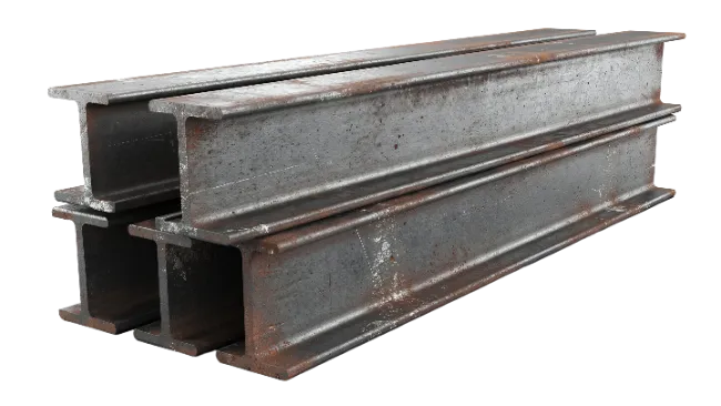 Industrial Steel I Beams Stack