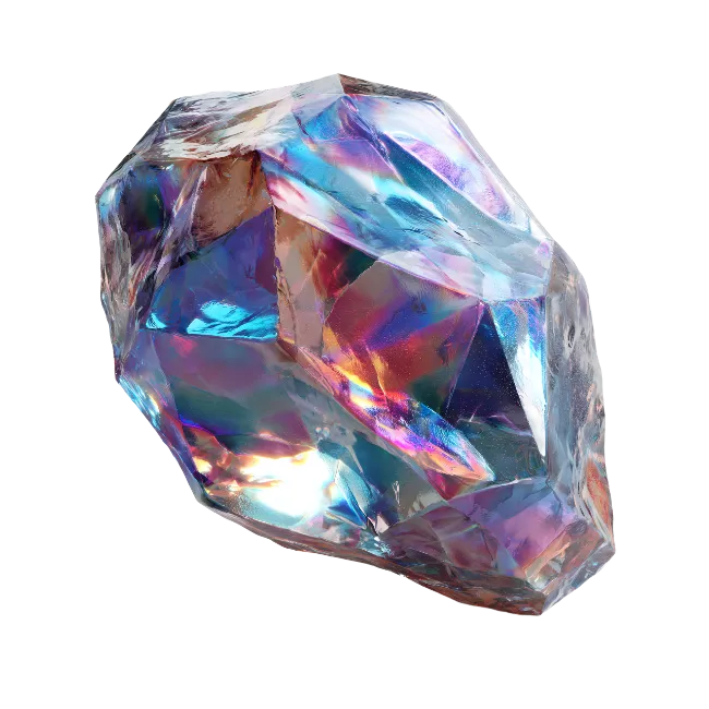 Iridescent Crystal Gemstone