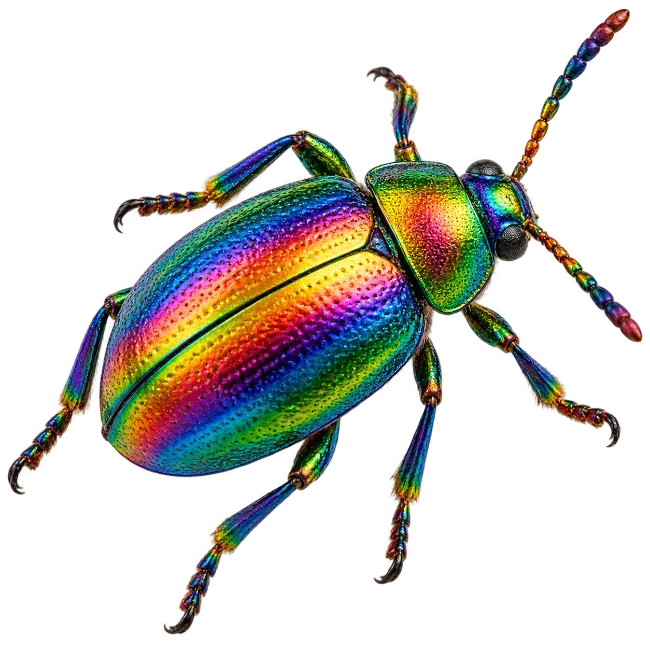 Iridescent Rainbow Beetle Insect