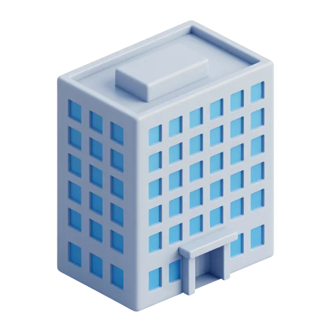 Isometric Blue Office Building