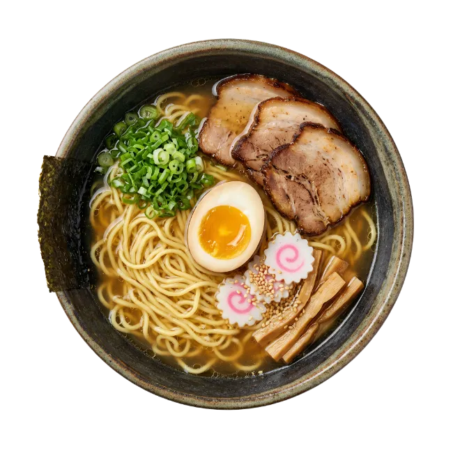 Japanese Ramen Bowl with Chashu Pork and Egg