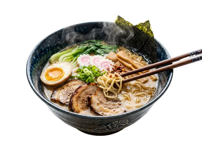 Japanese Tonkotsu Ramen Bowl With Chashu Pork