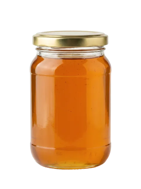 Jar of golden honey