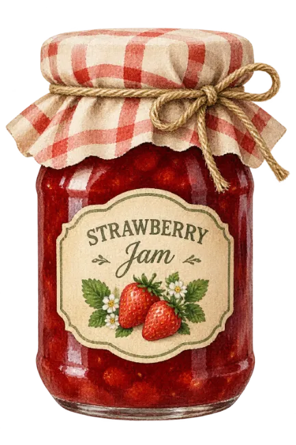 Jar of Strawberry Jam