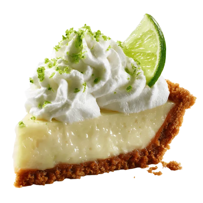 Key Lime Pie Slice with Whipped Cream