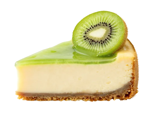 Kiwi Cheesecake Slice