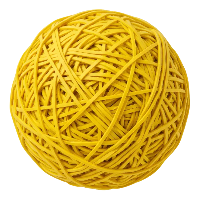 Large Yellow Rubber Band Ball