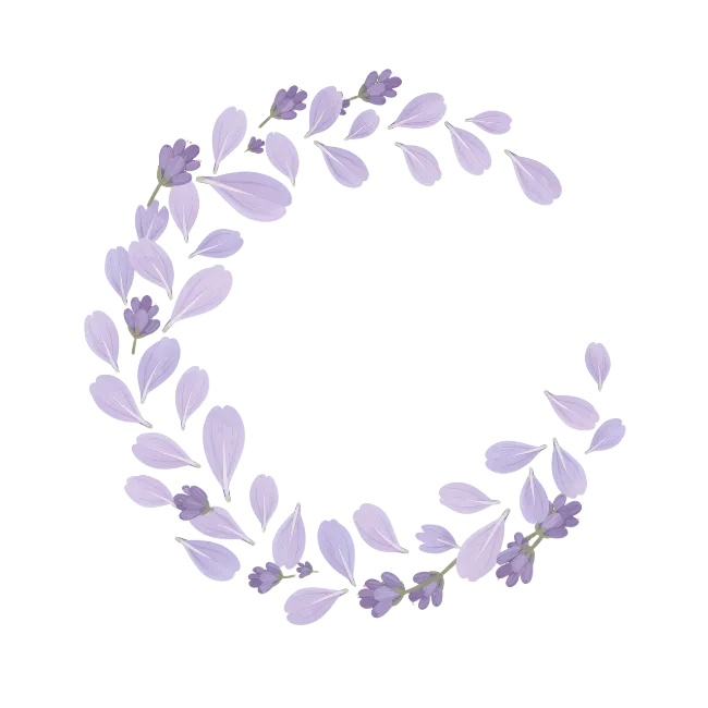 Lavender Floral Wreath