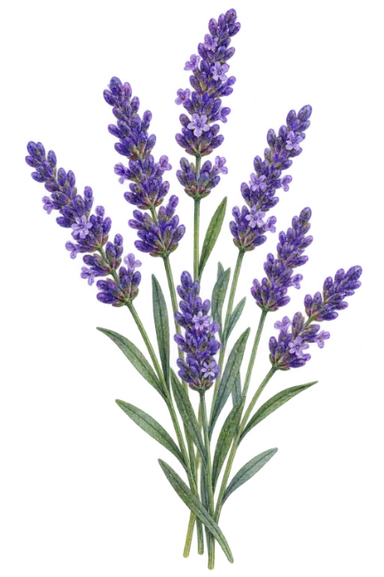 Lavender Flowers Illustration
