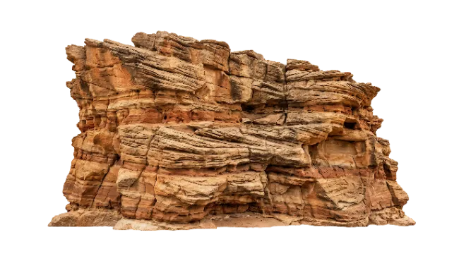 Layered Sandstone Rock Formation