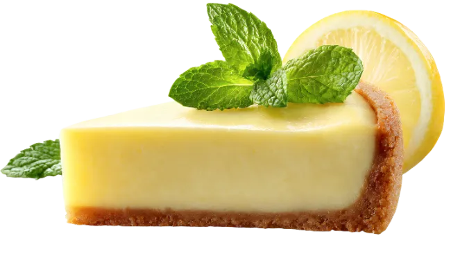 Lemon Cheesecake Slice with Mint